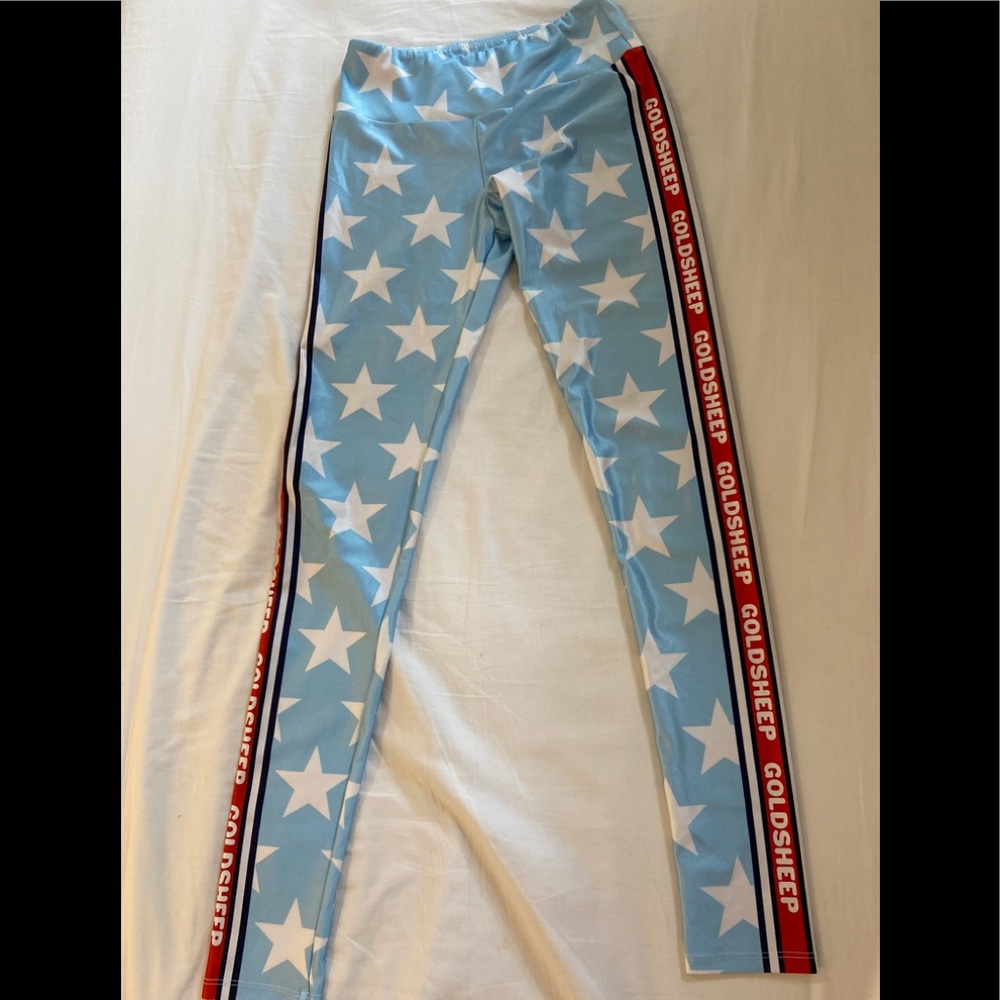 gold sheep leggings